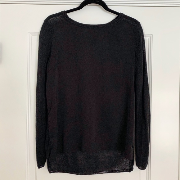 H&M Tops Hm Long Sleeve Semi Sheer Topm Poshmark